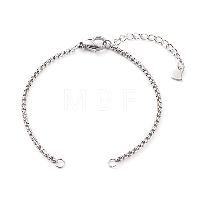 304 Stainless Steel Box Chain Bracelet Making Sets AJEW-JB00942-1
