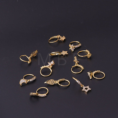 316L Surgical Stainless Steel Micro Pave Clear Cubic Zirconia Nose Rings WG1DB5B-19-1