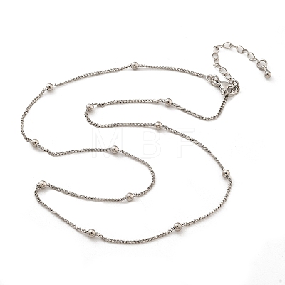 Brass Satellite Chains  Necklaces for Women NJEW-D302-27P-1