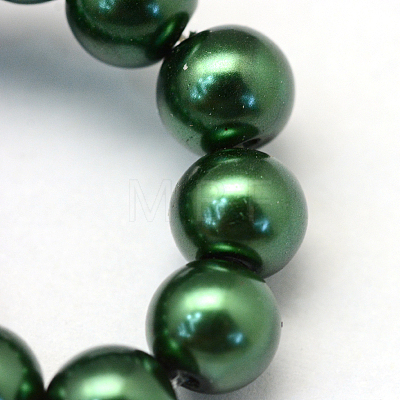 Baking Painted Pearlized Glass Pearl Round Bead Strands HY-Q003-6mm-75-1