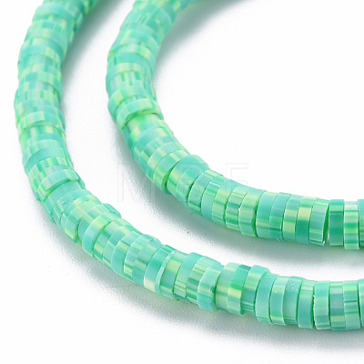 Handmade Polymer Clay Bead Strands CLAY-S094-4mm-A11-1