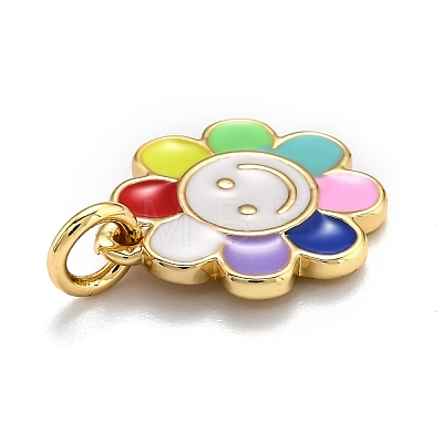 Brass Enamel Charms KK-O135-01-1