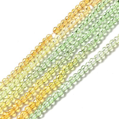 Transparent Gradient Color Glass Beads Strands X1-GLAA-H021-01B-15-1