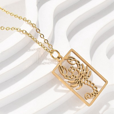 304 Stainless Steel Necklace LS-NJEW-D330-01G-08-1