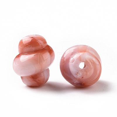 Two Tone Opaque Acrylic Beads OACR-P013-31D-1