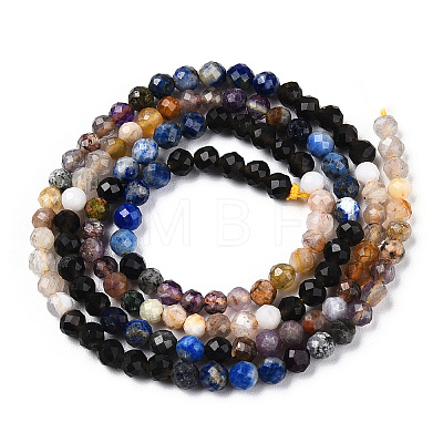 Natural Mixed Gemstone Beads Strands G-D080-A01-02-27-1