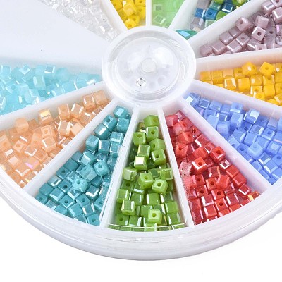 600Pcs 12 Colors Faceted Glass Beads Strands GLAA-Q026-06-1