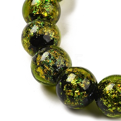 Handmade Dichroic Foil Glass Beads Strands DICH-U001-05B-1