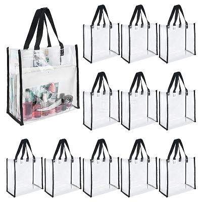 Rectangle Transparent PVC Plastic Bags ABAG-WH0083-007D-1