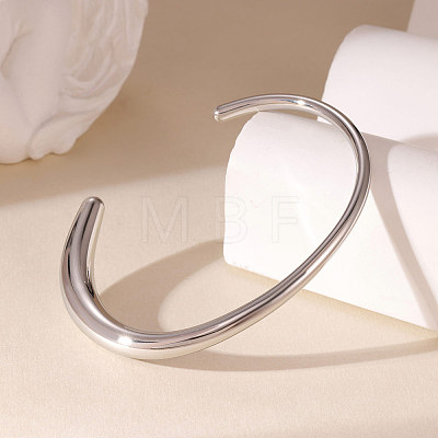 304 Stainless Steel Cuff Bangles for Women BJEW-G776-01P-1
