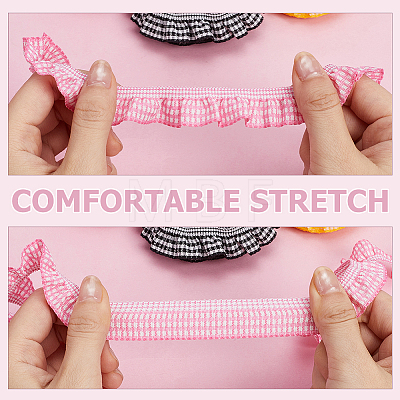 10Yards 5 Colors Polyecotton Elastic Ribbon OCOR-GF0006-18-1