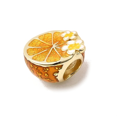 925 Sterling Silver Enamel European Beads STER-Z013-07P-03-1