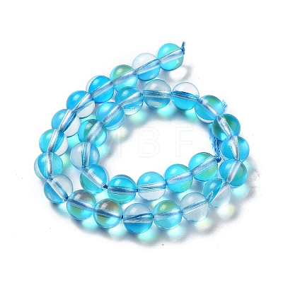 Synthetic Moonstone Beads Strands G-P528-J01-15-1