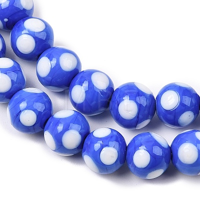 Handmade Lampwork Beads LAMP-D002-10mm-01H-1