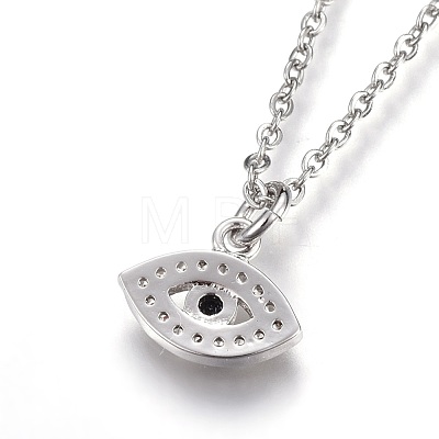 304 Stainless Steel Pendant Necklaces NJEW-O108-22P-1