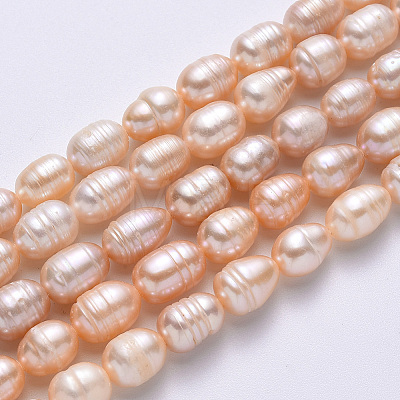 Natural Cultured Freshwater Pearl Beads Strands PEAR-N012-07G-1