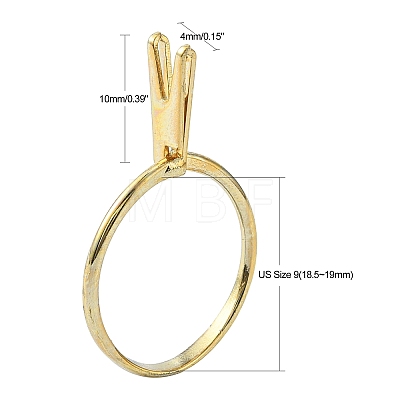 Zinc Alloy Cuff Ring Findings PALLOY-E005-01G-02-1