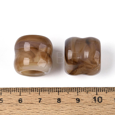 Two Tone Opaque Acrylic Beads OACR-N157-03-1