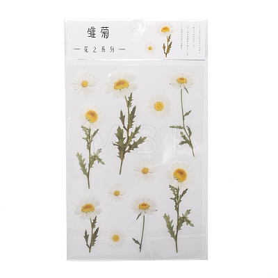 Flower Pattern Waterproof Self Adhesive Hot Stamping Stickers DIY-I063-03-1