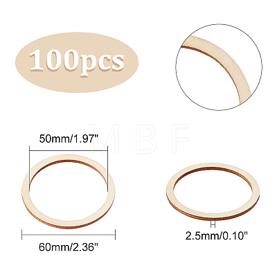  Unfinished Wooden Linking Rings WOOD-NB0001-98A-1
