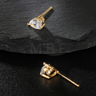 Elegant Teardrop Brass Stud Earrings NJ1412-1-1