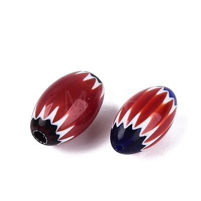 Handmade Millefiori Glass Barrel Beads LS-LA-N002-03B-1