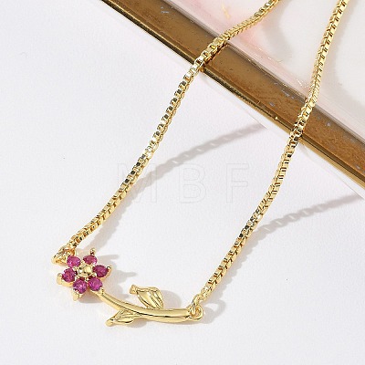 Adjustable Brass Micro Pave Clear Cubic Zirconia Box Chain Slider Bracelets BJEW-C156-09G-04-1