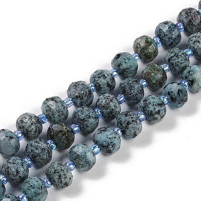 Natural Sesame Jasper Dyed Beads Strands G-H057-A21-01-1