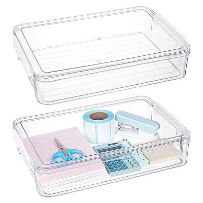 2Pcs Plastic File Storage Box AJEW-PH0010-09-1