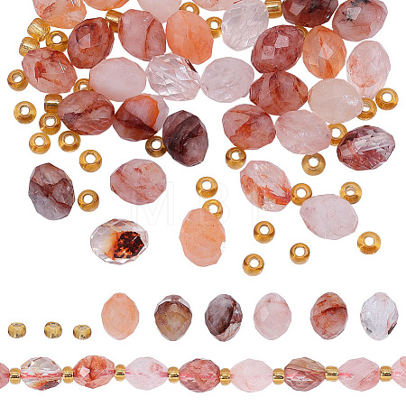 1 Strand Natural Ferruginous Quartz Beads Strands G-DR0001-03-1