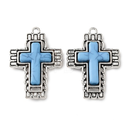 Synthetic Turquoise Pendants GG-XCP0001-02-1