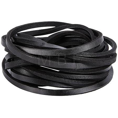 Flat Cowhide Leather Cord WL-GF0001-10B-02-1