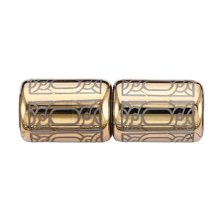 Electroplate Glass Beads EGLA-Q137-01A-O02-1