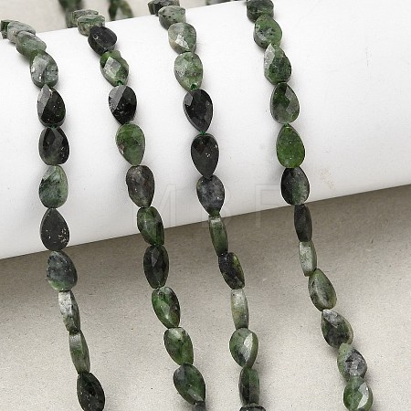Natural Green Diopside Beads Strands G-B159-A17-1