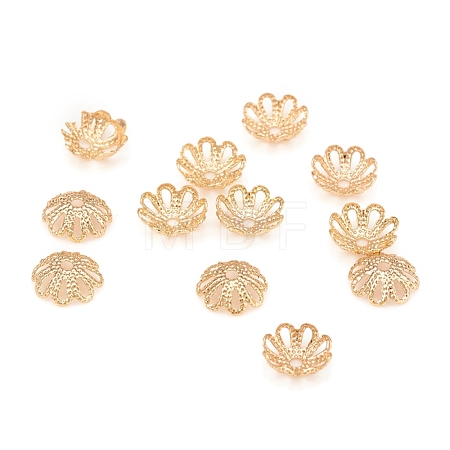 Brass Fancy Bead Caps KK-D160-09LG-1