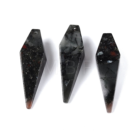Natural African Bloodstone Pendants G-N362-22A-1