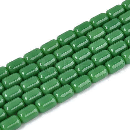 Opaque Glass Beads Strands GLAA-T028-14P-04-1