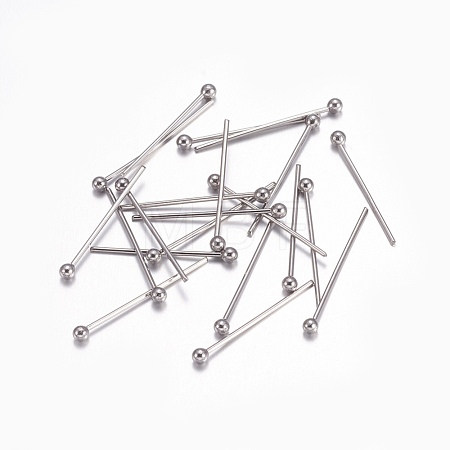 Tarnish Resistant 304 Stainless Steel Ball Head Pins STAS-O105-04-0.6x18mm-1