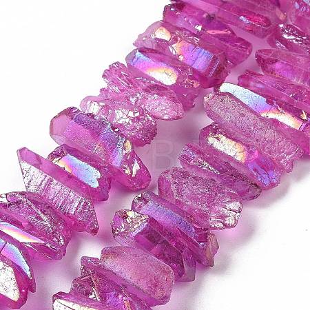 Natural Quartz Crystal Points Beads Strands G-K181-B24-1