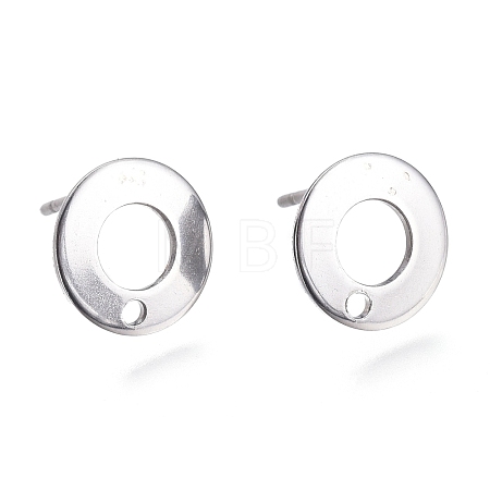 Non-Tarnish 201 Stainless Steel Stud Earring Findings X-STAS-K212-04P-1