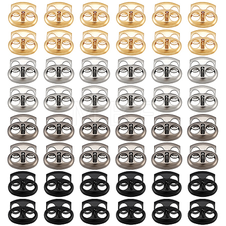 48Pcs 4 Colors Alloy Cord Locks FIND-PH0062-18-1