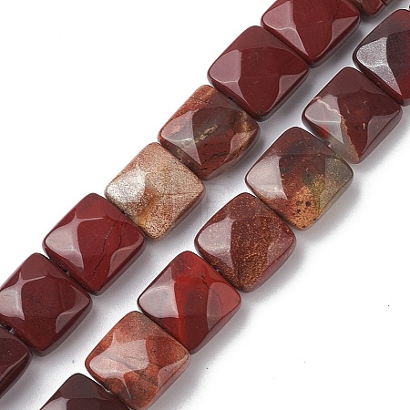 Natural Red Rainbow Jasper Beads Strands G-K359-B08-01-1