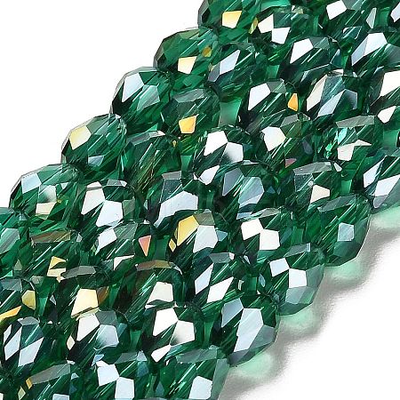 Electroplate Glass Beads Strands X-EGLA-D015-15x10mm-26-1