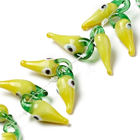 Handmade Lampwork Beads Strand LAMP-C008-01F-1