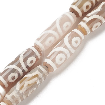 Tibetan Style dZi Beads Strands TDZI-G012-35A-1