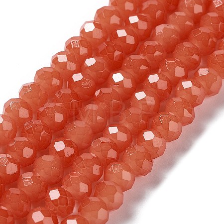 Baking Paint Imitation Jade Glass Bead Strands DGLA-A034-J4MM-A12-1