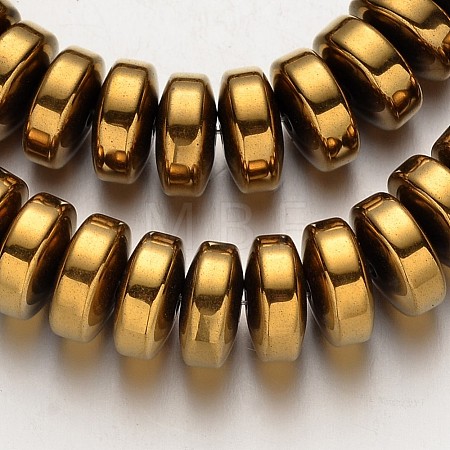 Electroplate Non-magnetic Synthetic Hematite Beads Strands G-F300-16-03-1