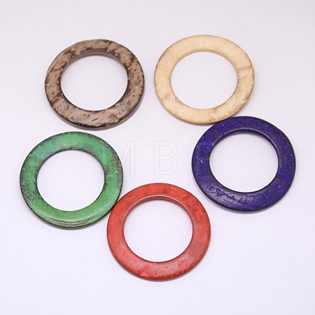 Dyed Wood Jewelry Findings Coconut Linking Rings X-COCO-O006A-M-1