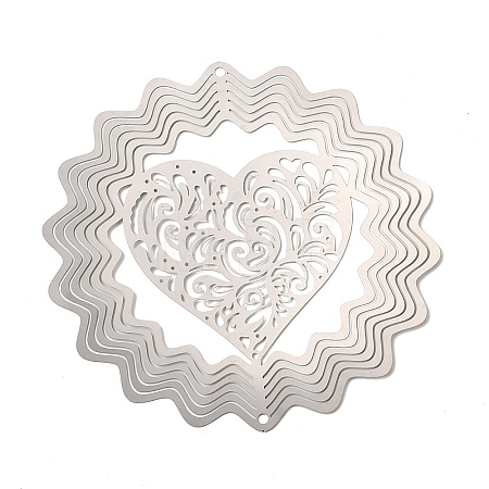 201 Stainless Steel 3D Rotating Hanging Wind Spinner STAS-C166-01A-P-1