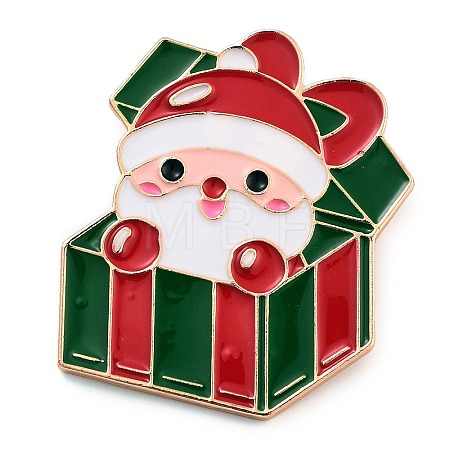 Christmas Theme Alloy Enamel Brooches JEWB-S022-03A-1